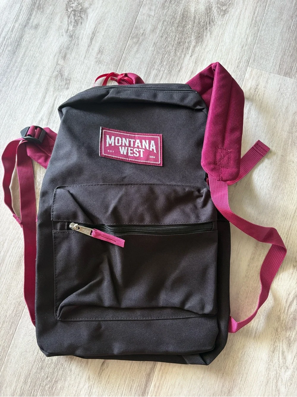 Montana West Black and Burgundy Men's Backpack